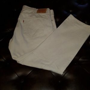 All white 501 Levi's